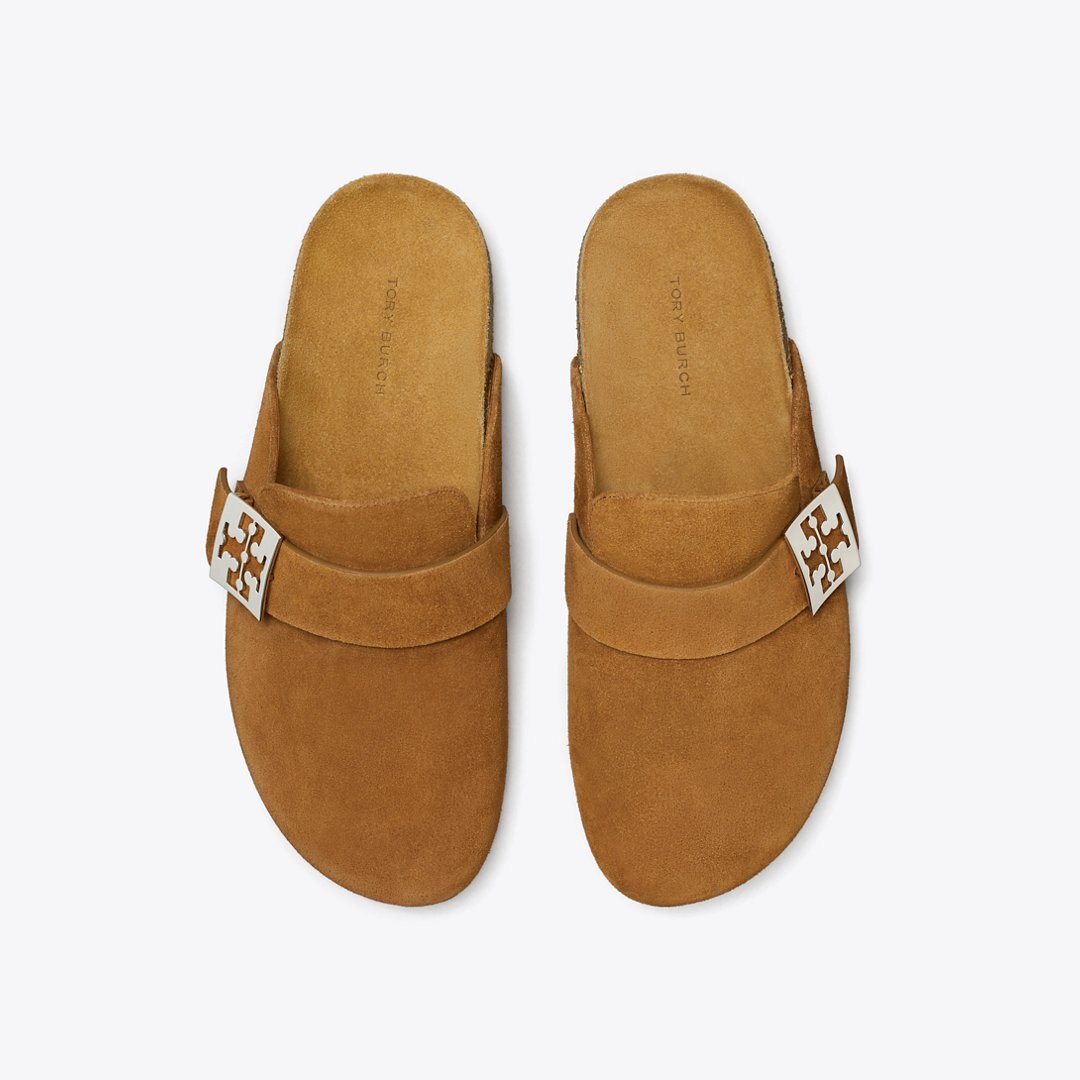 Tory Burch Mellow Mule COGNAC BROWN / SILVER