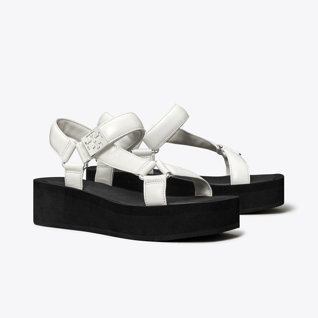 Tory Burch Mellow Platform Sandal OPTIC WHITE / SILVER / PERFECT BLACK