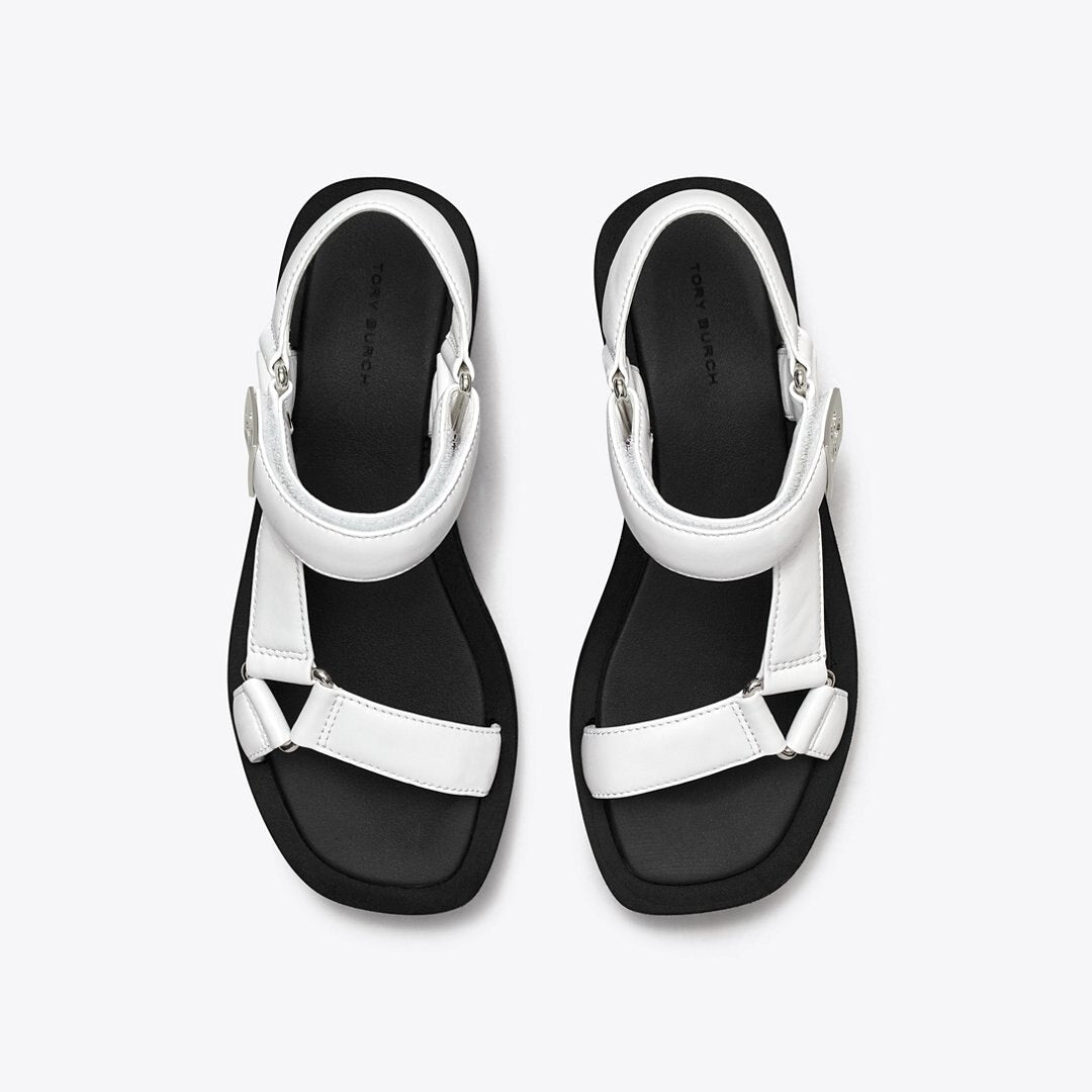 Tory Burch Mellow Platform Sandal OPTIC WHITE / SILVER / PERFECT BLACK