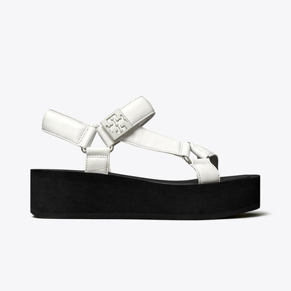 Tory Burch Mellow Platform Sandal OPTIC WHITE / SILVER / PERFECT BLACK