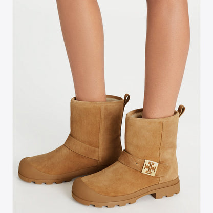 Tory Burch Mellow Shearling Boot CHESTNUT / GOLD