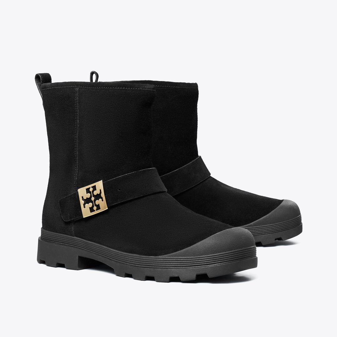 Tory Burch Mellow Shearling Boot PERFECT BLACK / GOLD