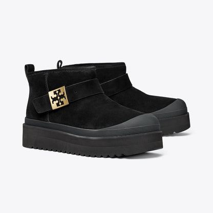 Tory Burch Mellow Shearling Platform Boot PERFECT BLACK / GOLD