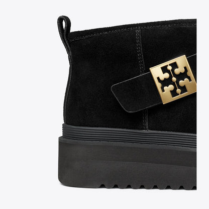 Tory Burch Mellow Shearling Platform Boot PERFECT BLACK / GOLD