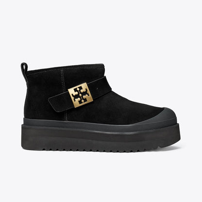 Tory Burch Mellow Shearling Platform Boot PERFECT BLACK / GOLD