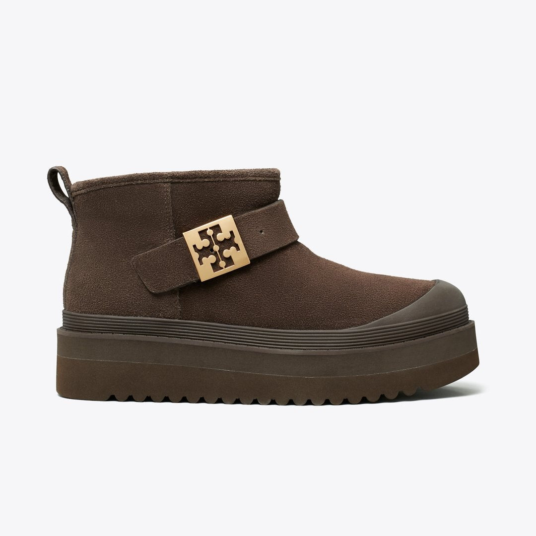 Tory Burch Mellow Shearling Platform Boot DEEP ESPRESSO / GOLD