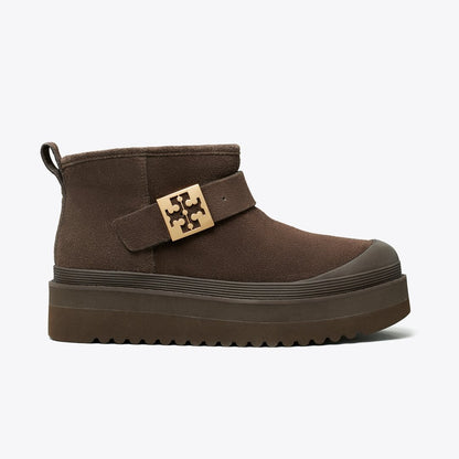 Tory Burch Mellow Shearling Platform Boot DEEP ESPRESSO / GOLD