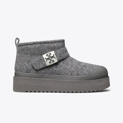 Tory Burch Mellow Shearling Platform Boot STORM CLOUD / SILVER