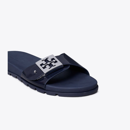 Tory Burch Mellow Slide NEW NAVY / SILVER