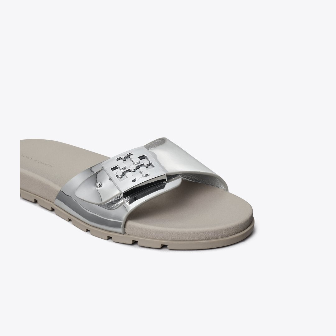 Tory Burch Mellow Slide SILVER / SILVER / ALUMINUM
