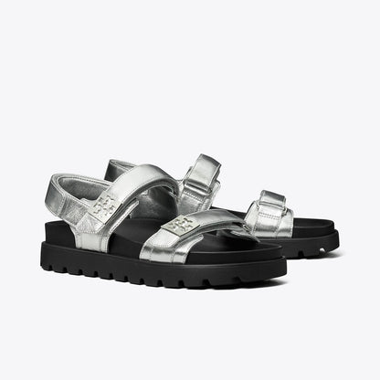 Tory Burch Mellow Sport Sandal SILVER / PERFECT BLACK / SILVER