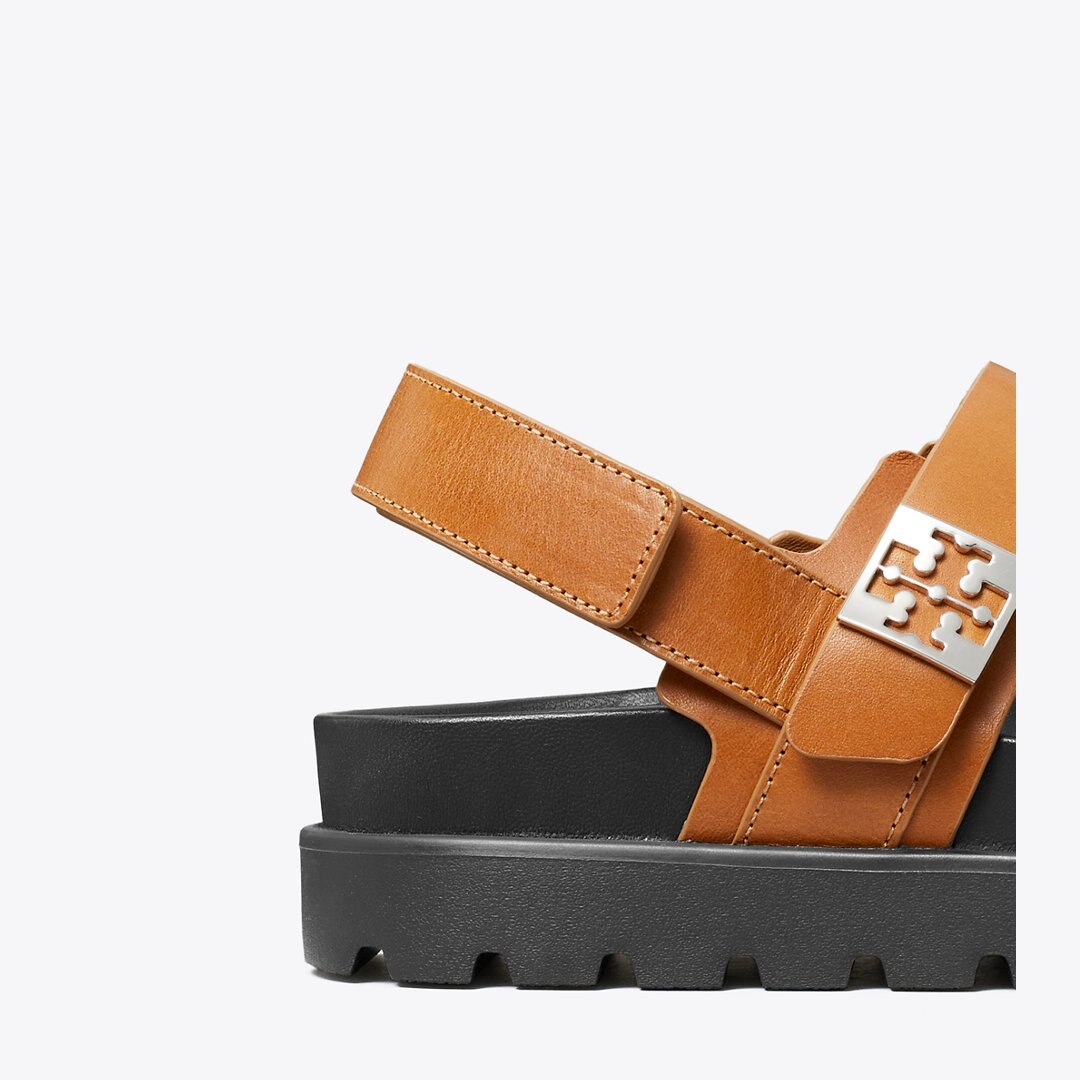 Tory Burch Mellow Sport Sandal CUOIO / PERFECT BLACK / SILVER
