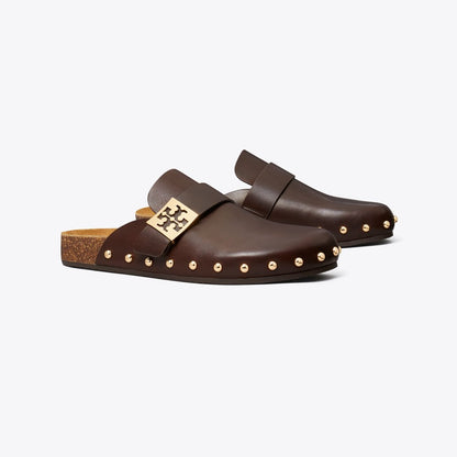 Tory Burch Mellow Studded Mule DEEP MOCHA / GOLD