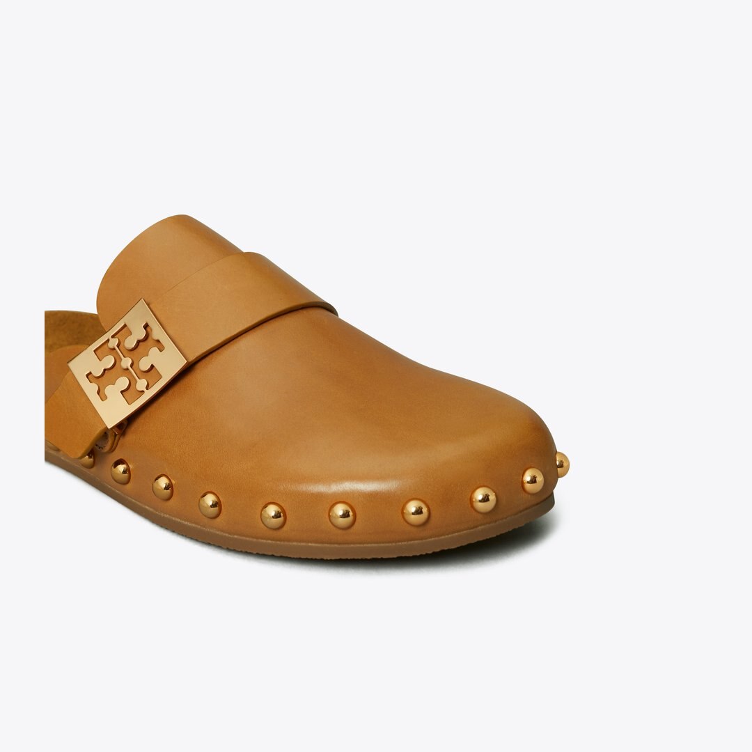 Tory Burch Mellow Studded Mule CARAMEL CORN / GOLD