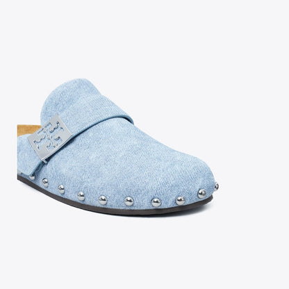 Tory Burch Mellow Studded Mule BLUE CLOUD / SILVER