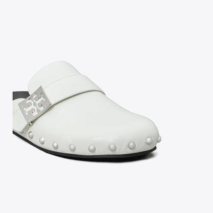 Tory Burch Mellow Studded Mule BIANCO LAREDO / SILVER