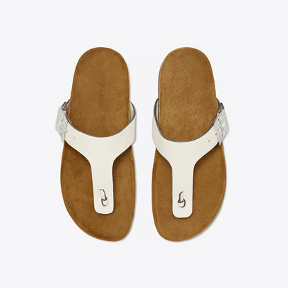Tory Burch Mellow T-Strap Sandal BLANC / LIGHT OAK