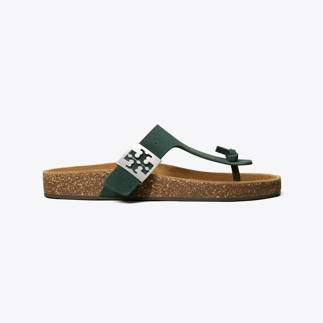 Tory Burch Mellow T-Strap Sandal WARM TEAL / LIGHT TEAK