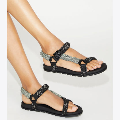 Tory Burch Mellow Trail Rope Sandal PERFECT BLACK MULTI / PERFECT BLACK