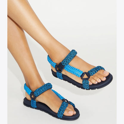 Tory Burch Mellow Trail Rope Sandal BLUE MULTI / NEW NAVY