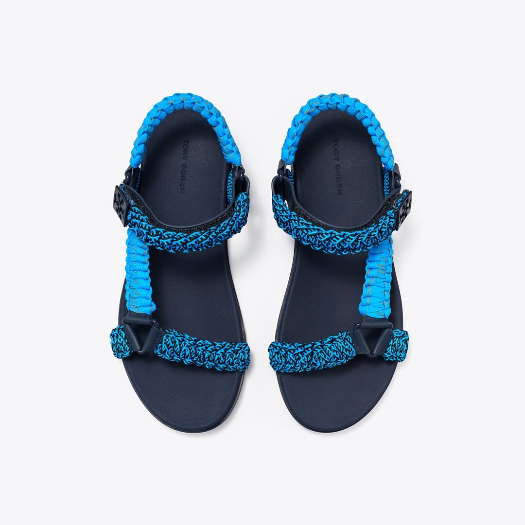 Tory Burch Mellow Trail Rope Sandal BLUE MULTI / NEW NAVY