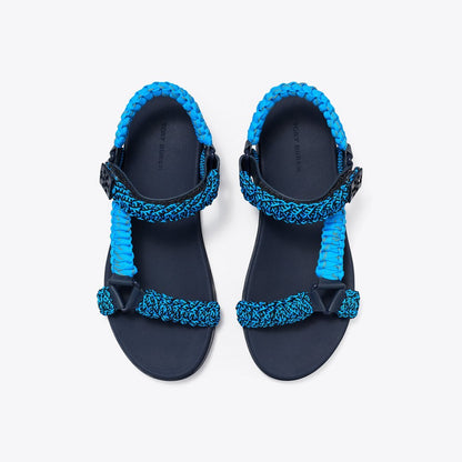 Tory Burch Mellow Trail Rope Sandal BLUE MULTI / NEW NAVY