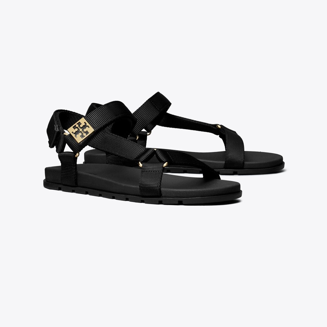 Tory Burch Mellow Trail Sandal PERFECT BLACK / GOLD