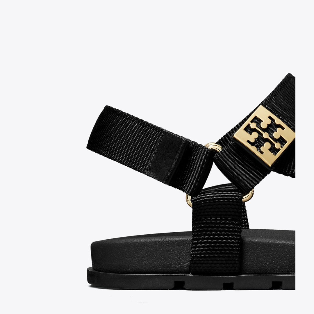 Tory Burch Mellow Trail Sandal PERFECT BLACK / GOLD