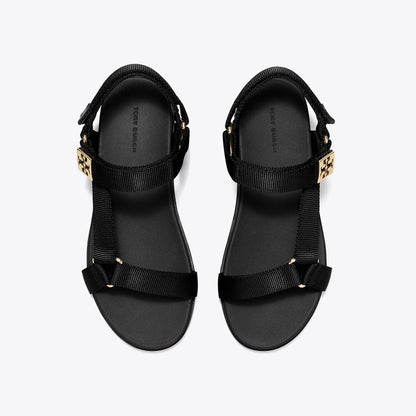 Tory Burch Mellow Trail Sandal PERFECT BLACK / GOLD
