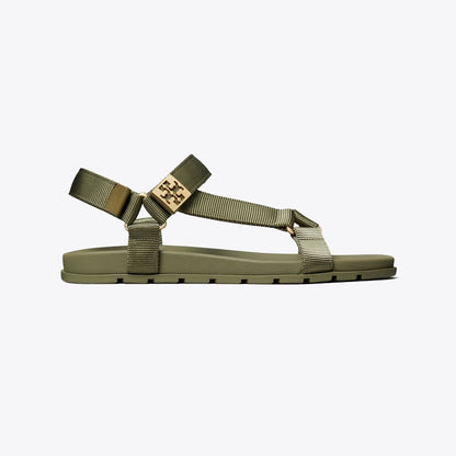 Tory Burch Mellow Trail Sandal DEEP OLIVE / GOLD