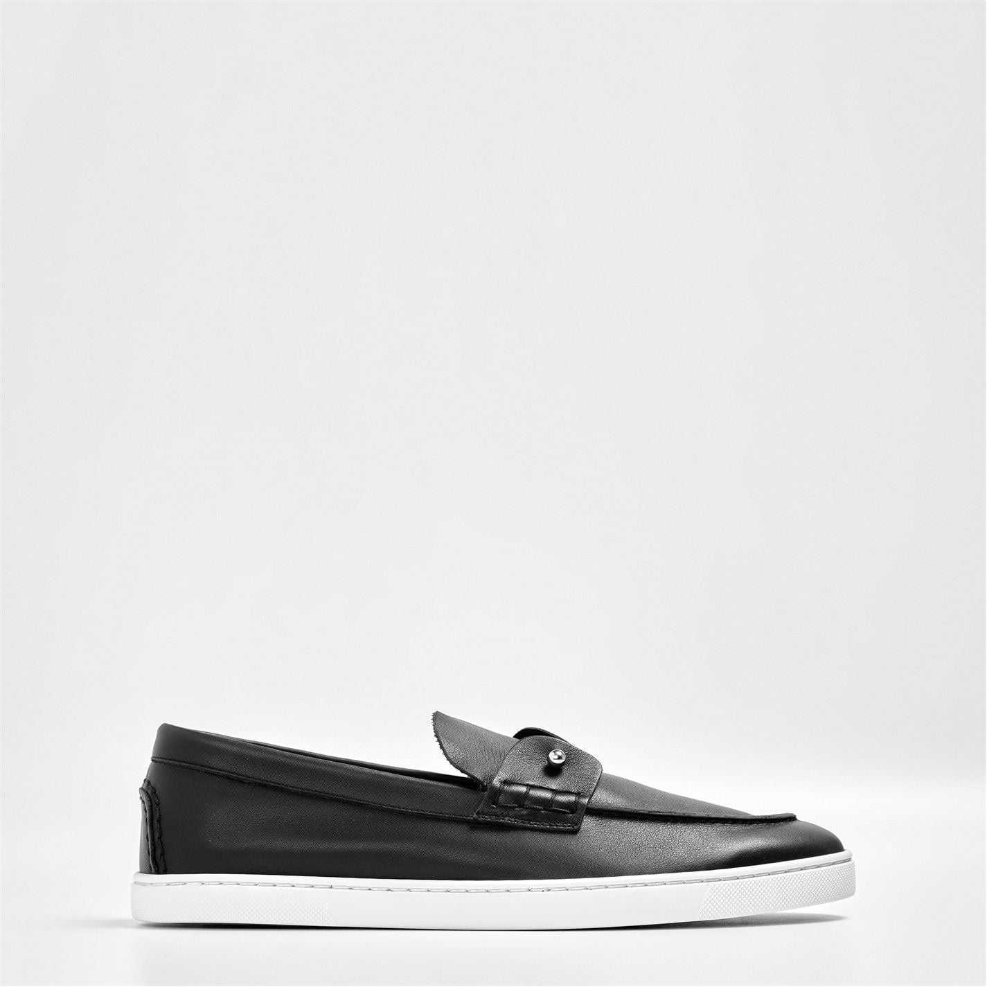  Men's Chambliboat Calf Leather Loafers Black