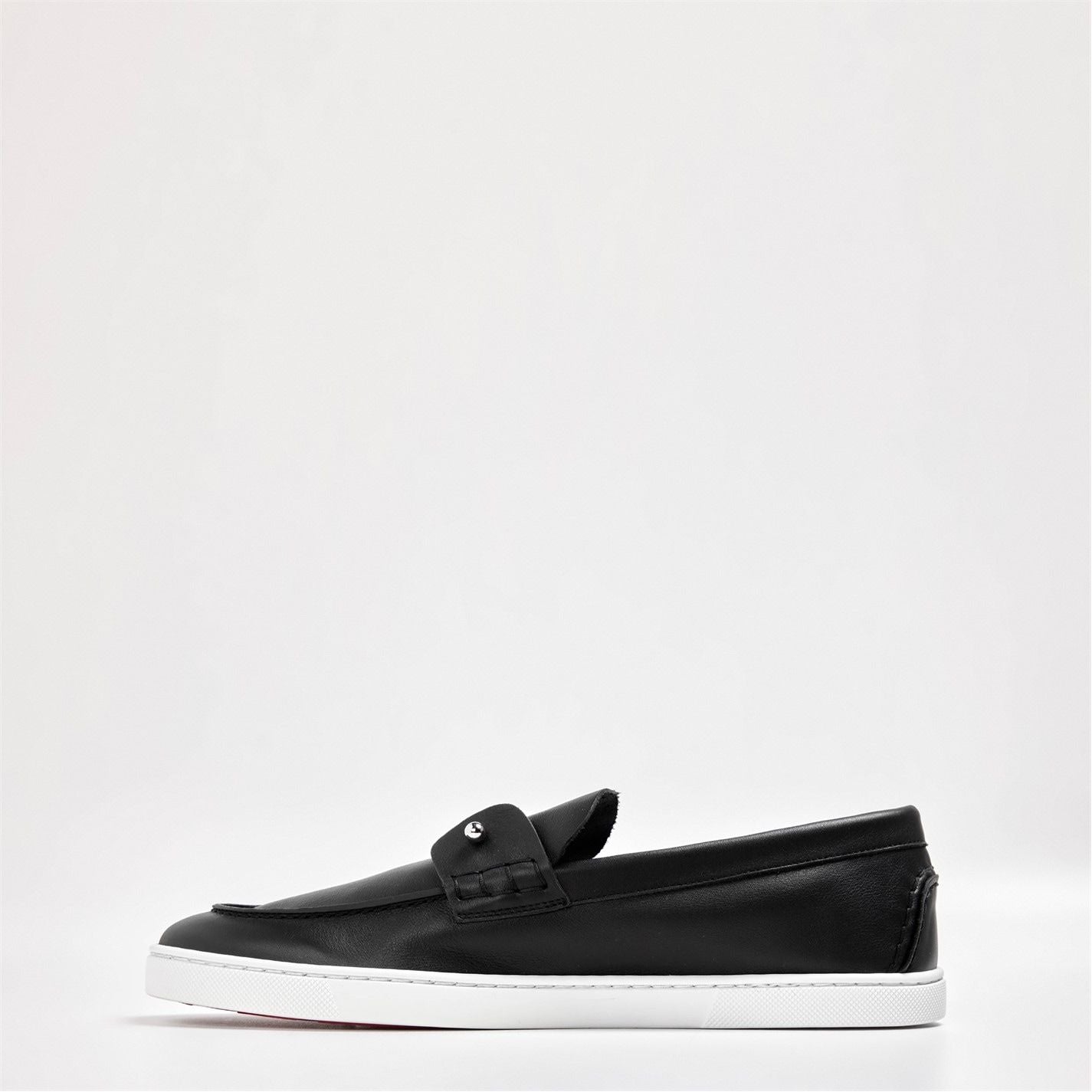  Men's Chambliboat Calf Leather Loafers Black
