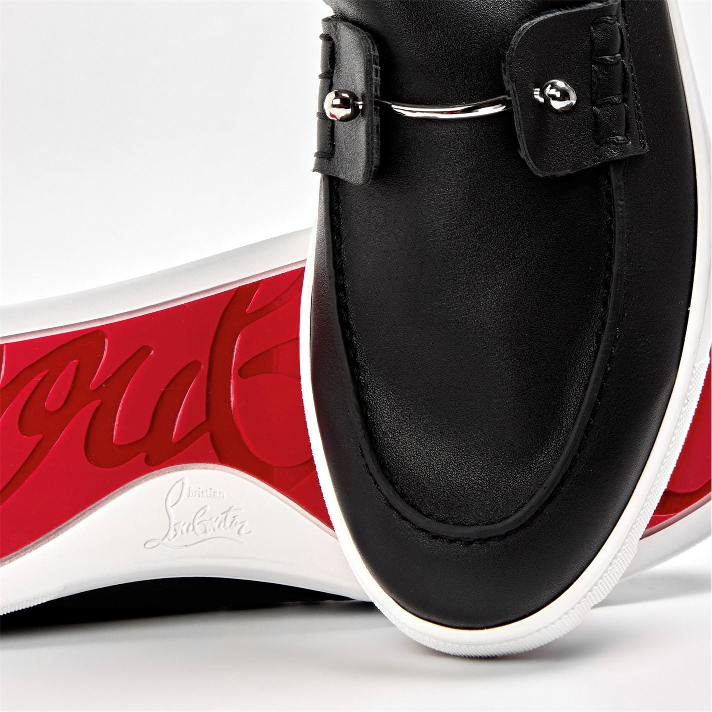  Men's Chambliboat Calf Leather Loafers Black