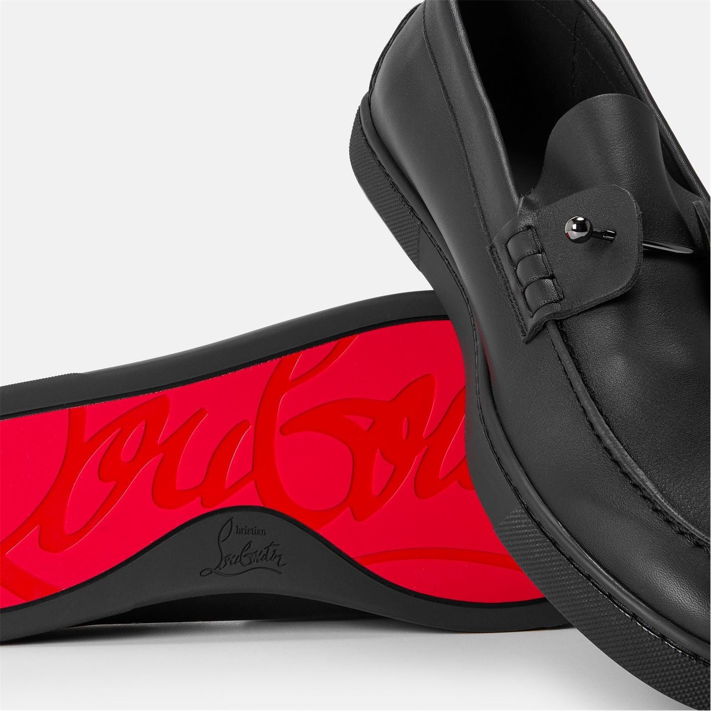  Men's Chambliboat Calf Leather Loafers Black