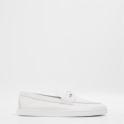  Men's Chambliboat Calf Leather Loafers White