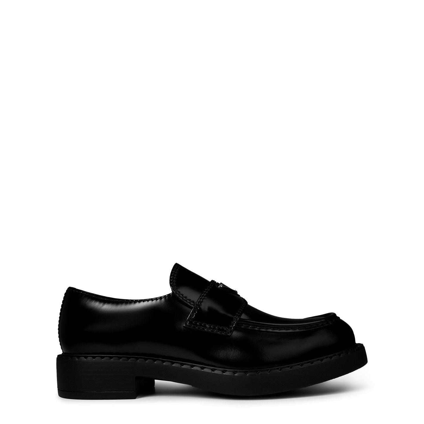  Men'S Chocolate Leather Loafers Nero