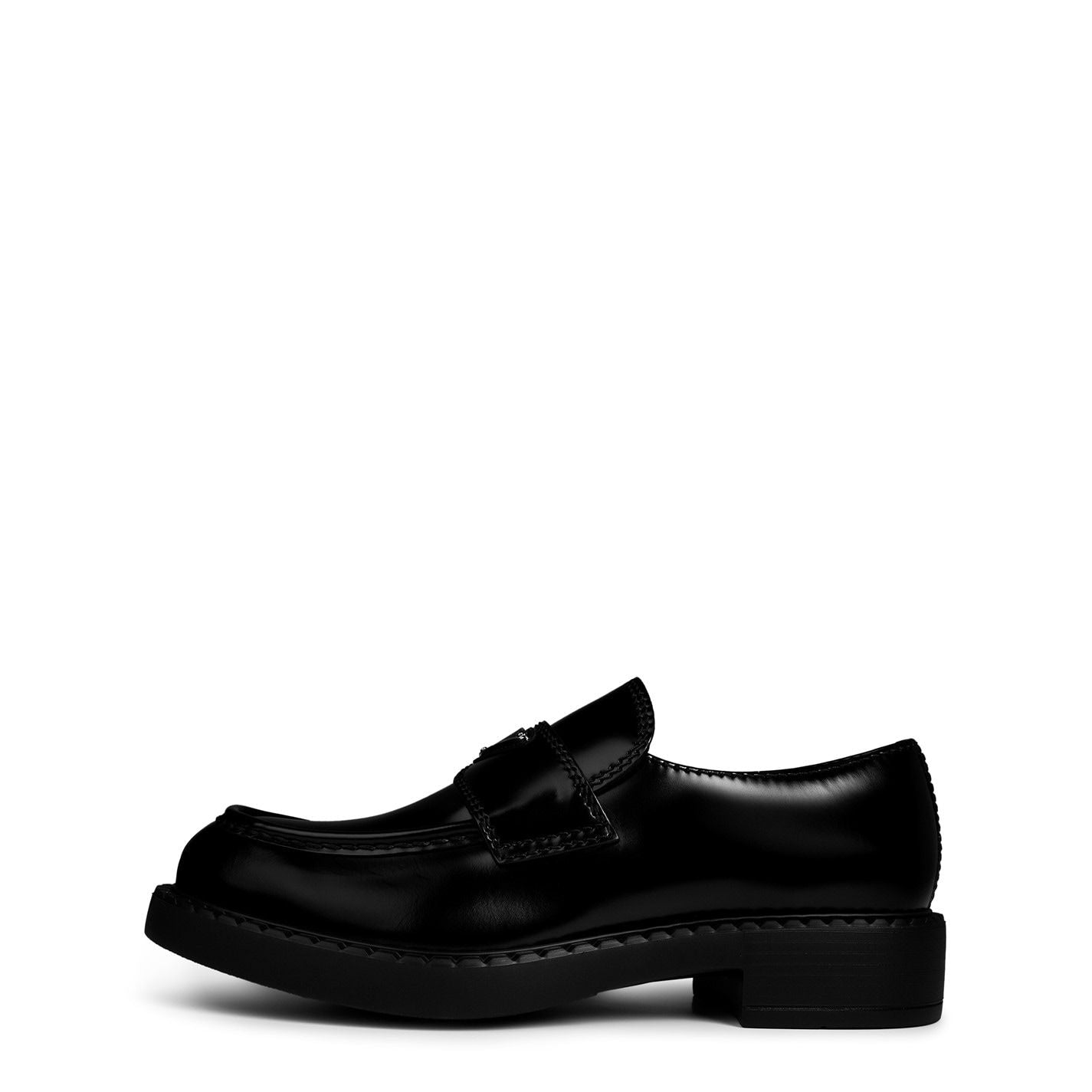  Men'S Chocolate Leather Loafers Nero