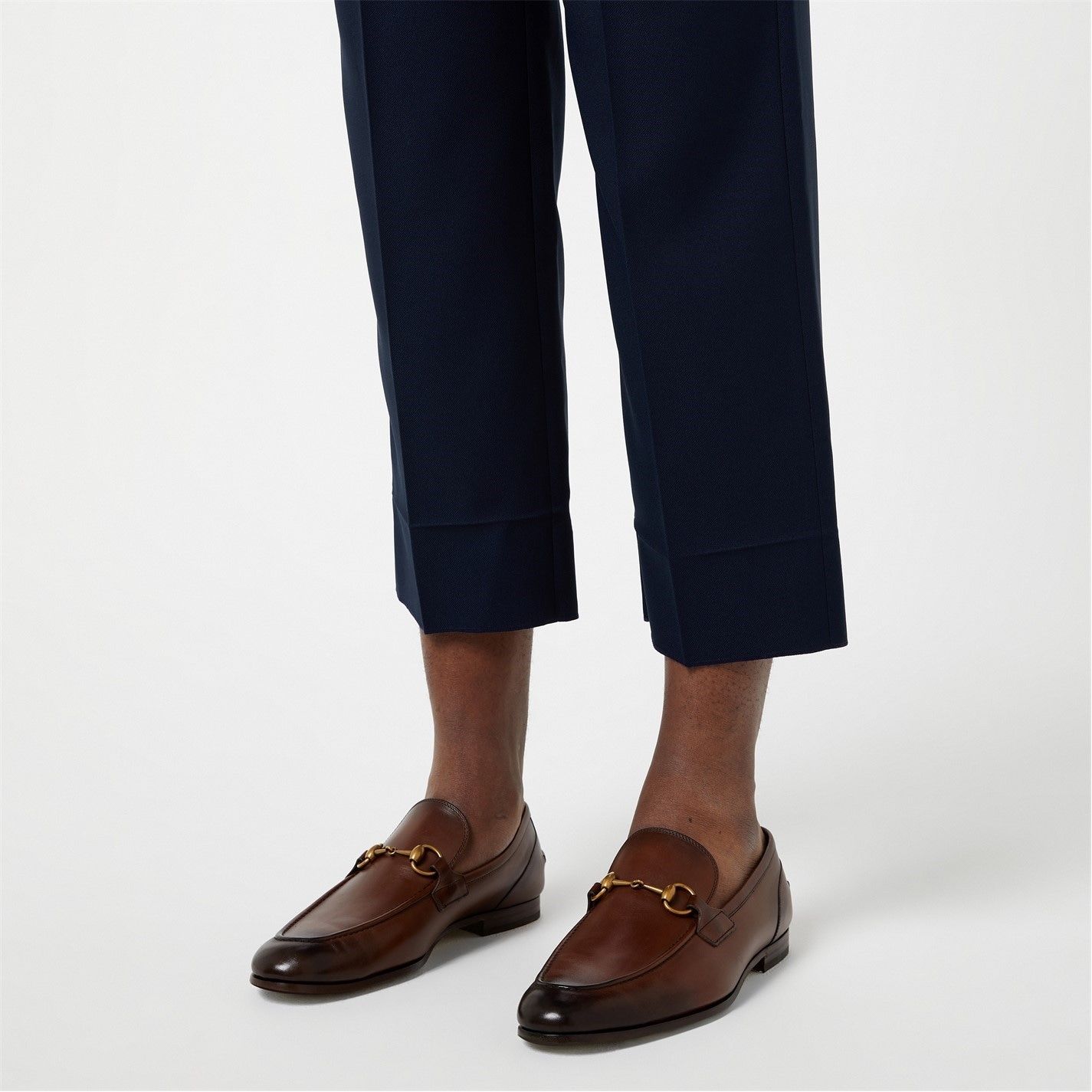  Men's Horsebit Leather Jordaan Loafers Brown