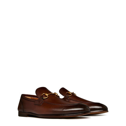  Men's Horsebit Leather Jordaan Loafers Brown