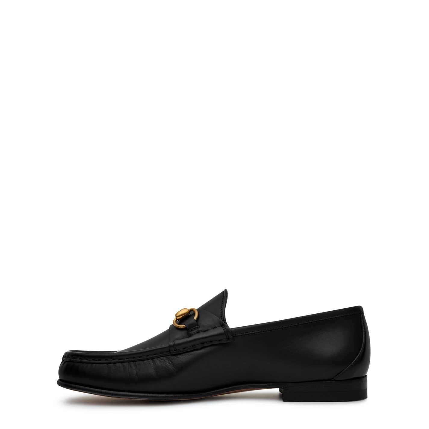  Men's Horsebit Leather Roos Loafers Black