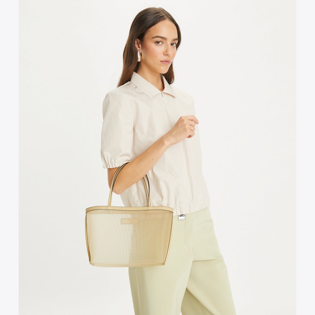 Tory Burch Mesh Tote Warm Sand