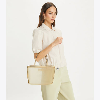 Tory Burch Mesh Tote Warm Sand