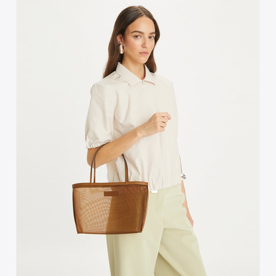 Tory Burch Mesh Tote Cuoio