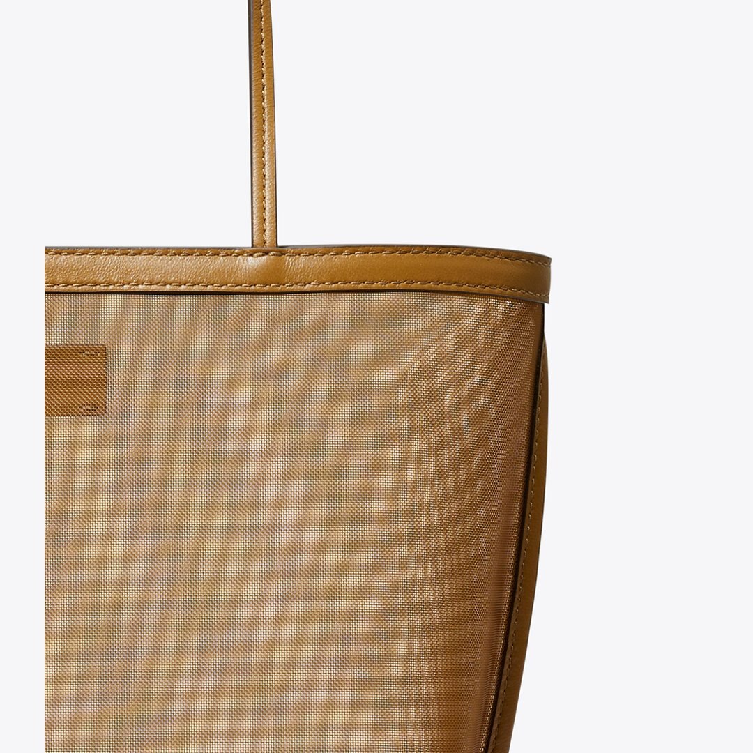 Tory Burch Mesh Tote Cuoio