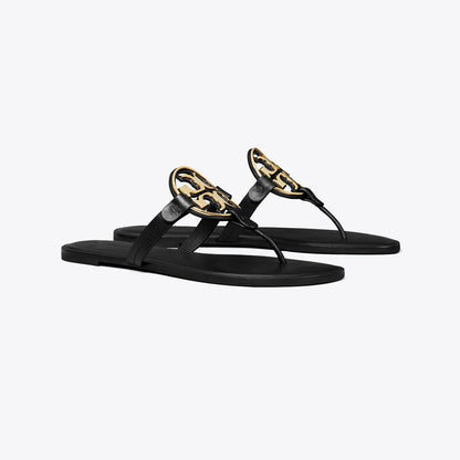 Tory Burch Metal Miller Sandal PERFECT BLACK / GOLD