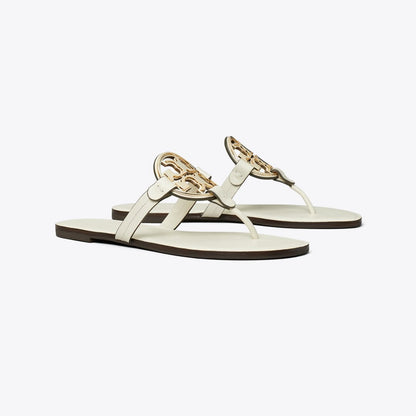 Tory Burch Metal Miller Sandal LIGHT CREAM / GOLD