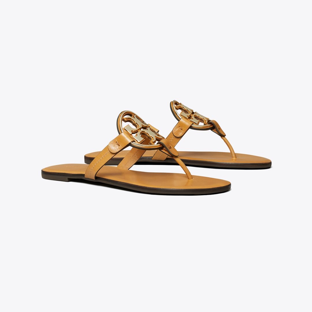 Tory Burch Metal Miller Sandal WALNUT / GOLD