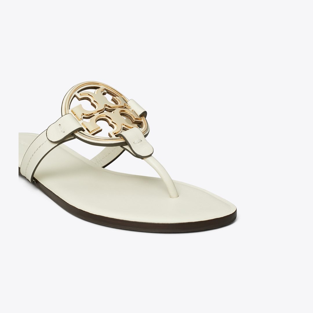 Tory Burch Metal Miller Sandal LIGHT CREAM / GOLD
