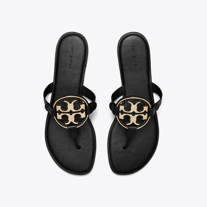 Tory Burch Metal Miller Sandal PERFECT BLACK / GOLD