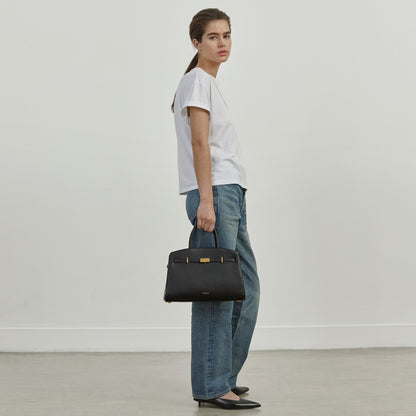 DeMellier The Midi Hudson black small grain